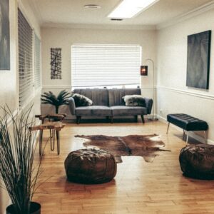 Sleek Living Room Ottoman